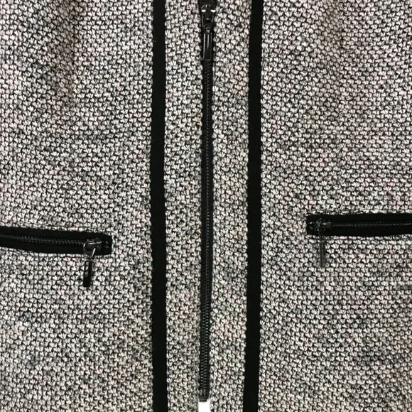 Laura Bouclé Chanel‑Style Zip Front Blazer – Size 4 - Pink Black Grey White - Picture 7 of 11